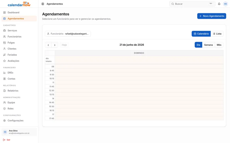 Calendário drag-and-drop